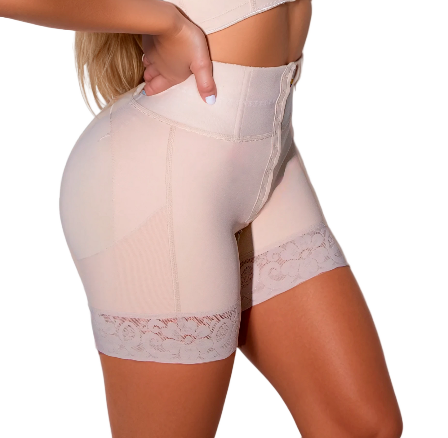 SHORT CON FAJON 055 Fajas Piel De Ángel