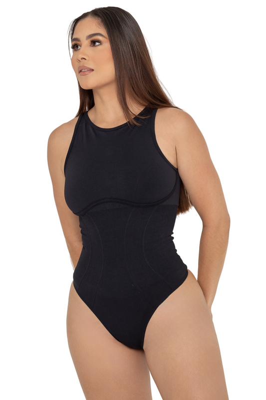 BODY NEGRO DEPORTIVO PDA - MILAN 3024 Negro Fajas Piel De Ángel