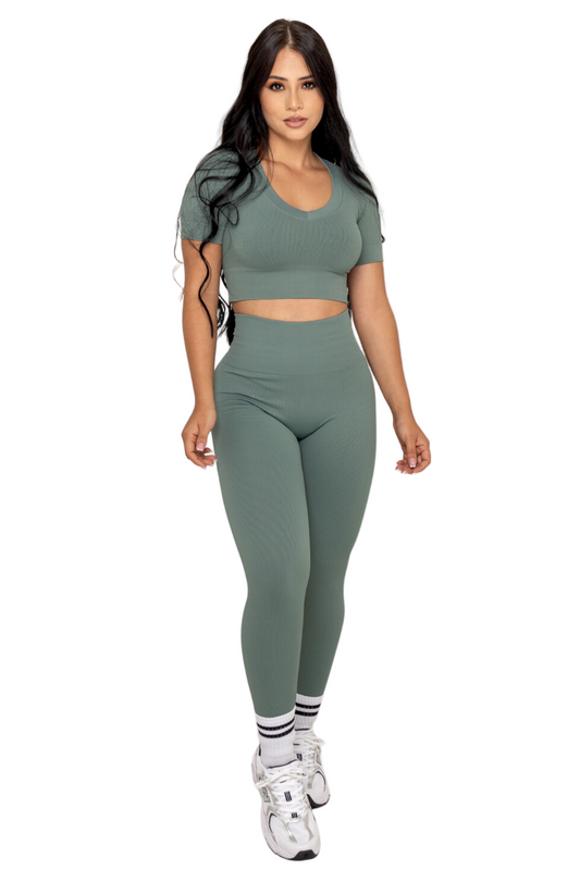 LEGGINGS VERDE ESSENCE-PDA Fajas Piel De Ángel