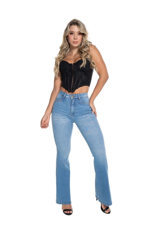 PDA JEANS - AZUL CLARO - 3009 Fajas Piel De Ángel