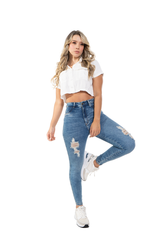 JEANS PDA -DIRTHY - 3002 Fajas Piel De Ángel