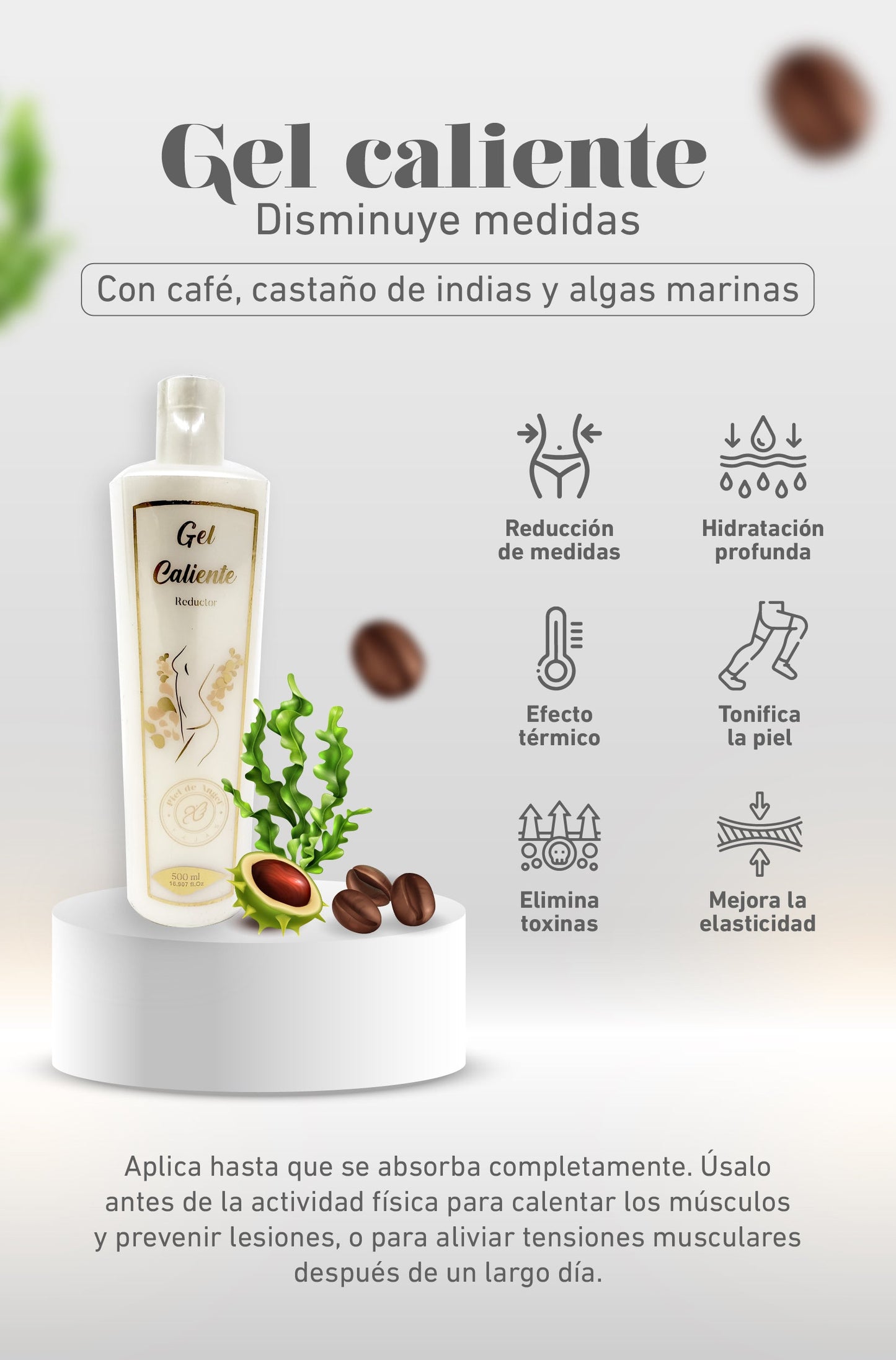 GEL CALIENTE  500 ML 014 Fajas Piel De Ángel