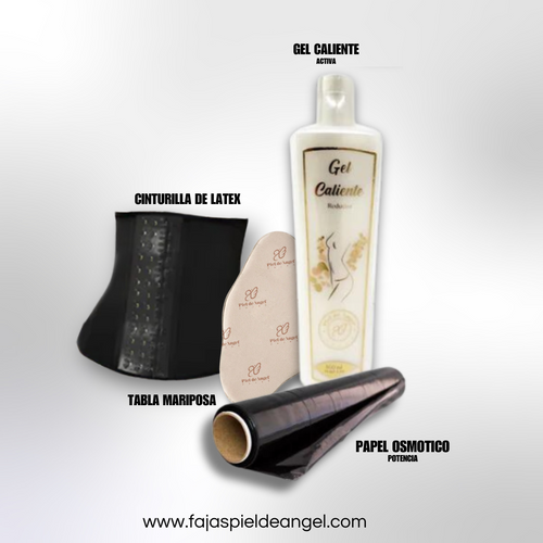 Kit reductor con cinturilla de compresión para moldear el abdomen
